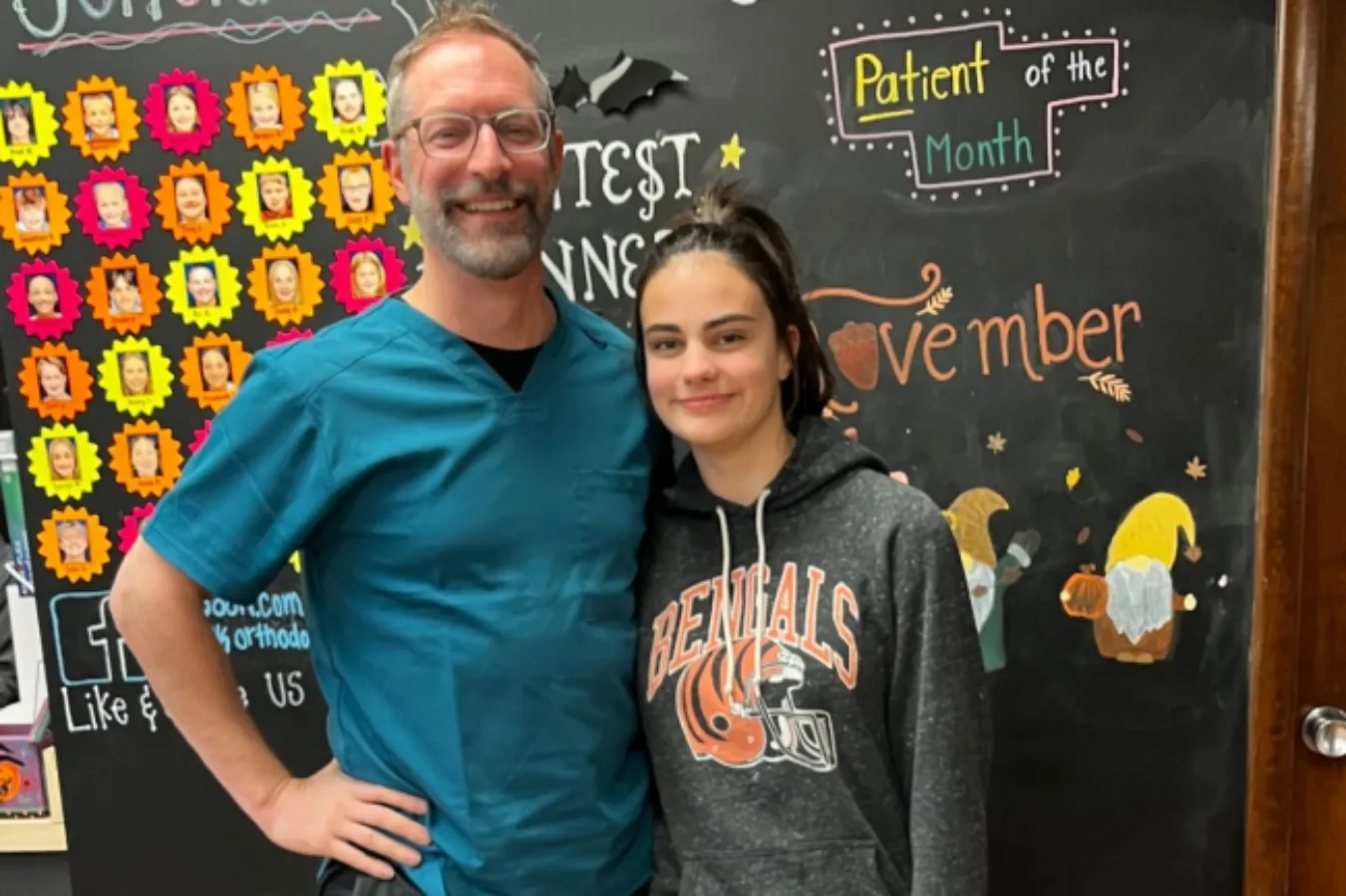 Dr. Romick and a patient smiling